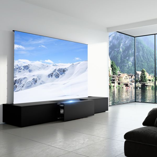 Buy Smart Laser TV Cabinets 100 inch 120 Inch 130 Inch Cabinet For Short Throw Projector Motorized TV Cabinet at wholesale prices