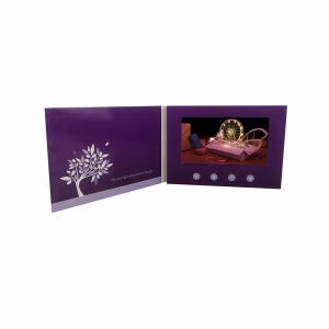 Glossy Paper Craft LCD Video Brochure Card 7 Inch With 5GB Memory For Business