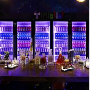 Auto Rebound Swing Door Commercial Display Chiller For Cola Beverage Drinks