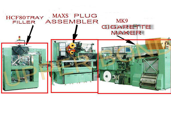 Green High Speed Cigarette Making Machines With Filter Assembling And Tray