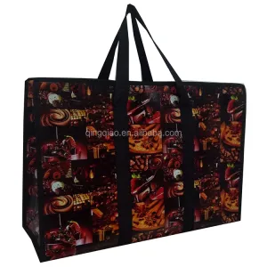 Quality Eco Friendly Glossy Laminated Tote Bag With Strong Woven Handle for sale