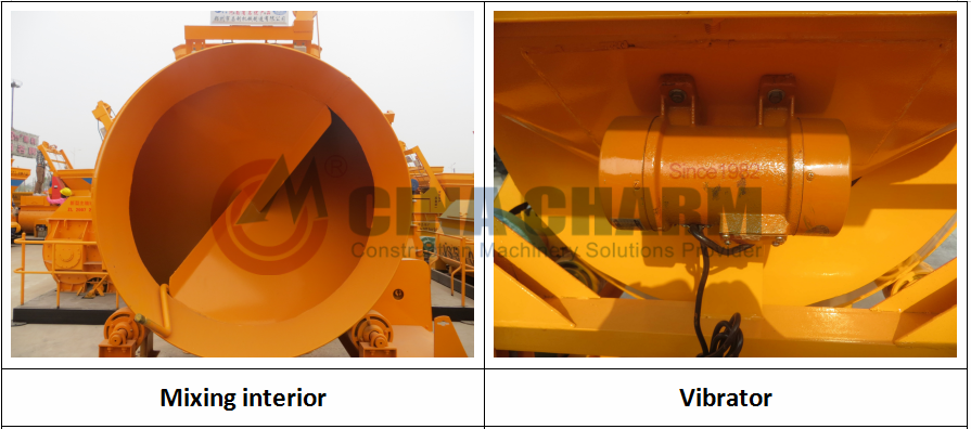 Self Loading Metering JZC350 Concrete Mixer 15m3/H Hopper Mixture Machine