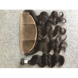 Peruvian Grade 8A Virgin Hair Body Wave No Tangle With 13x4 Lace Frontal