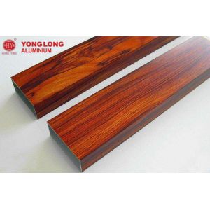 Wood Grain Aluminium Profiles With Vacuum Wood Texture Transfer Technology