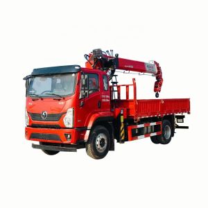 Shacman 4x2 Crane Truck With Telescopic Arm 4 Section 8 Tons Vehicle Mounted