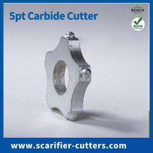 Quality 5pt Tct Carbide Cutters For 8&quot; Electric Self Propelled Scarifier / 200mm Shaver Scarifying Drum for sale