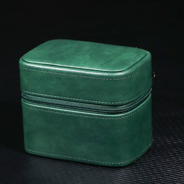 TWO WATCH COLLECTION JEWELRY BOX CROSS-BORDER STRAP STORAGE COWHIDE WATCH BOX JEWELRY BOX PORTABLE
