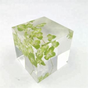 Folk Art Flower Paperweight Transparent Acrylic Paperweight Sample Available
