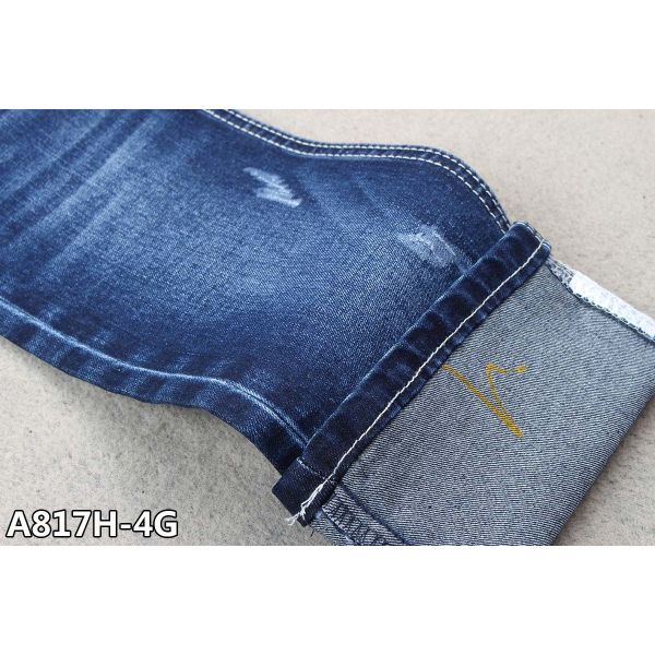 11.2oz Stretch Denim Fabric Indigo Blue Sanforizing Jeans With OA Yarn