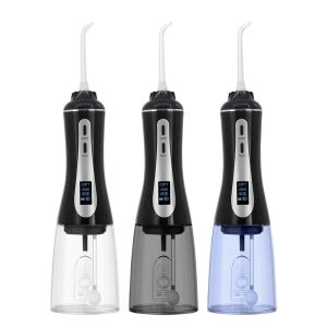 OLED Display Water Rechargeable Oral Irrigator For Teeth 350ml IPX7 Waterproof