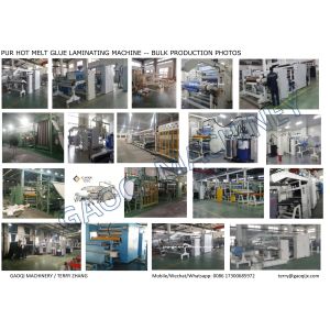 110 degree Centigrade Electric Driven Cold Pur Hot Melt Laminator Machine for