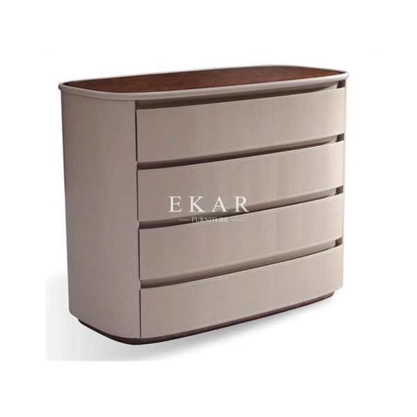 Buy High End British Style Modern Leather 4 Drawer Chest at wholesale prices
