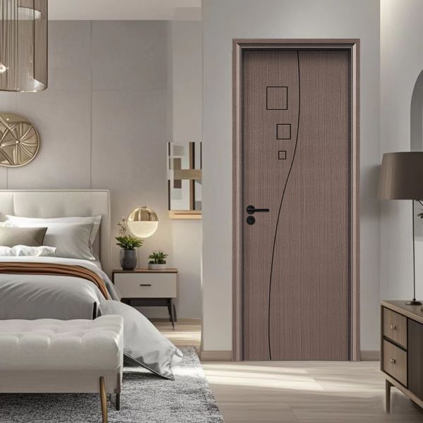 Buy Customized WPC Hollow Door with Waterproof Internal Design Flat Style 2400mm Height at wholesale prices
