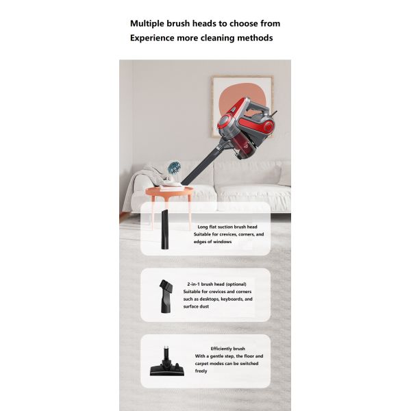 Powerful Household 18000PA Handheld Push Rod Vacuum Cleaner Portable Vertical Cleaner