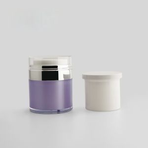 Refillable 50G Acrylic Airless Cream Bottle With Replaceable Inner Jar With