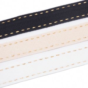 KJ20042 Braided Metallic 2.5cm Webbing Trim