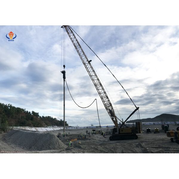 Bottom Feed Electrical Vibroflot 180KW Offshore Stone Column Constriction