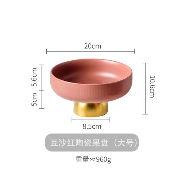 Modern Design Luxury Dessert Stand For Dry Fruits And Porcelain Dessert Plate