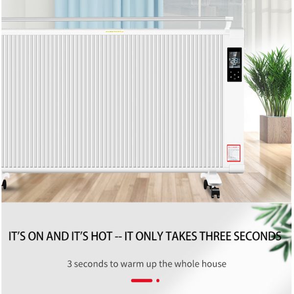 Carbon Fiber Electric Room Heater with Over Protection and Adjustable Thermostat