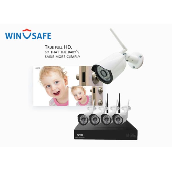 Buy Professional 4Pcs Wifi Wireless IP Camera System With Manual / Regular Recording at wholesale prices