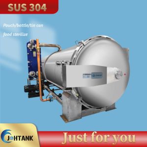 Double Layer Water Immersion Food Sterilizer Machine For Tin Can Fish Sterilizat