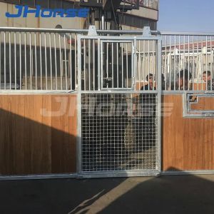 Portal Frame Horse Stall Fronts Hot Galvanized Steel Structure With Bamboo Wood