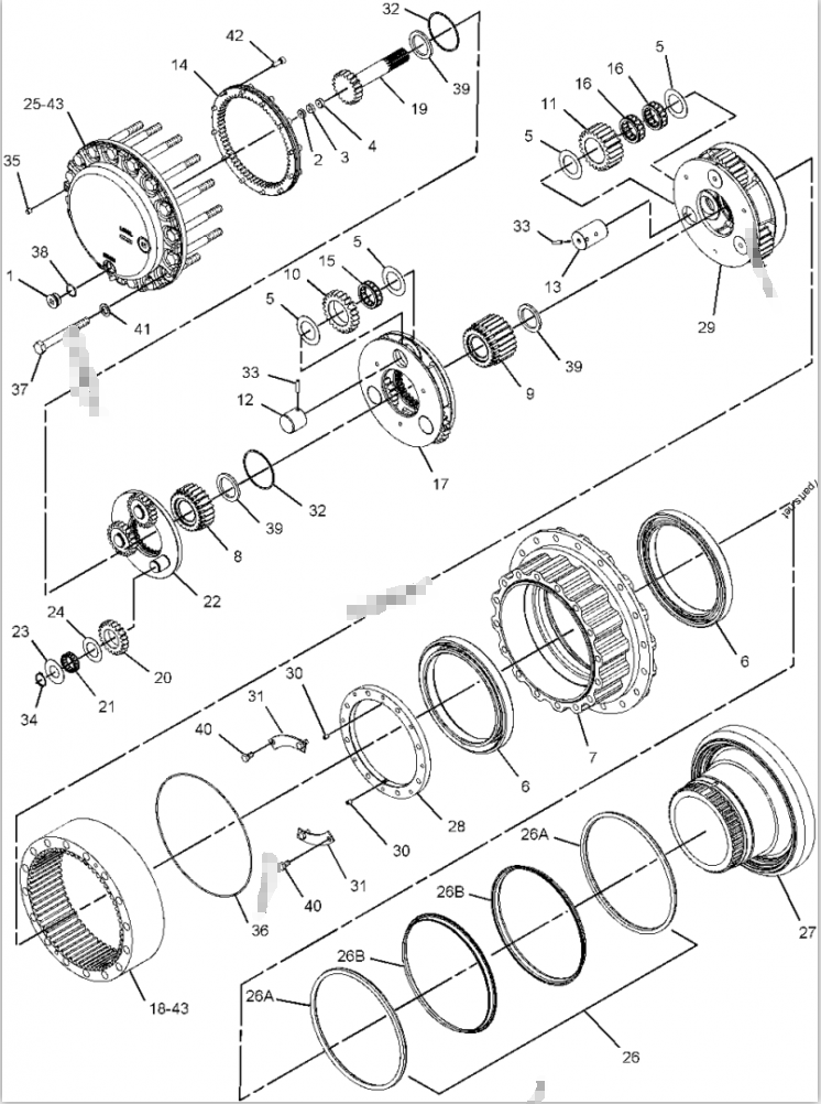 E325C Final Drive 227-6115 Excavator Travel Device 2276116