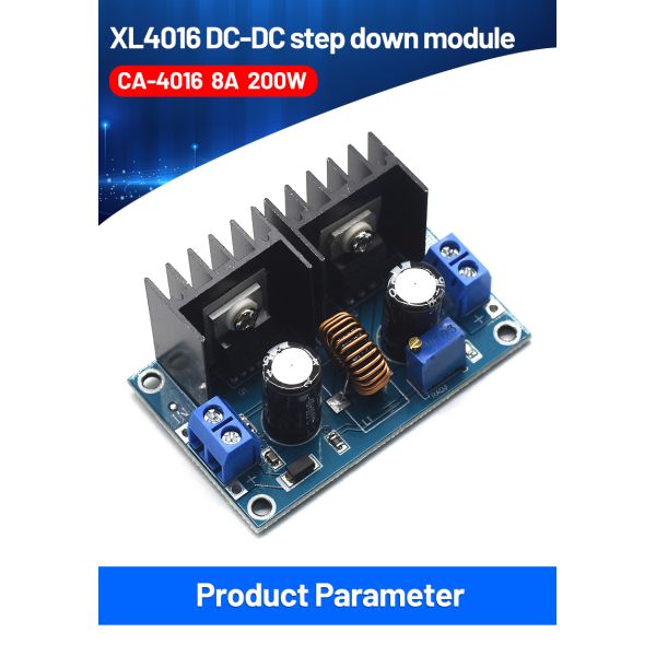 CA-4016 8A 200W Board Mount DC-DC Converter XL4016 4-40V to 1.25-36V PWM Adjustable Step-Down Module 200W 8A Converter