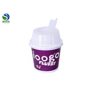 300ml Paper Ice Cream Cups Red White Disposable Ice Cream Containers