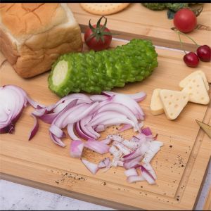 Customizable home kitchen bamboo cutting board chopping board with sink
