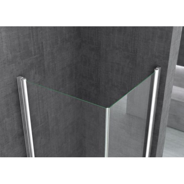 Corner Glass Shower Cabinet Square Shaped Spray Paint With Screen