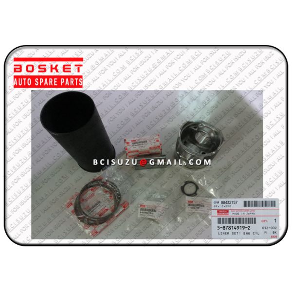 Engine Spare Parts Isuzu Liner Set For Nqr70 4HE1 1X 5878149190 5-87814919-0