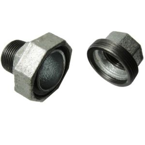 Quality Hydraulic 1/2" Malleable Iron Pipe Fitting Galvanized Brass Seat Union for sale