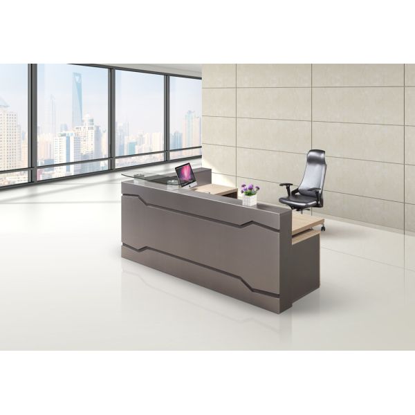 Buy Long MDF Paint Office Furniture Reception Desk Easy Modern Appearance at wholesale prices