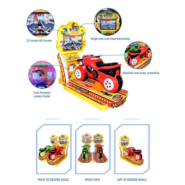 Motorcycle Arcade Machine Racing / Simulator Motorbike Arcade Machine 22 Inches
