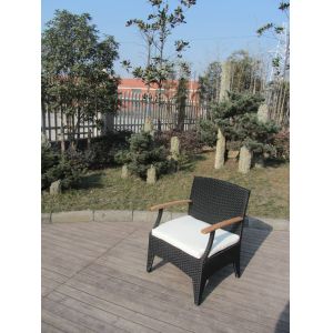 Brown Wicker Rattan Garden Dining Sets , Conservatory Furniture Set