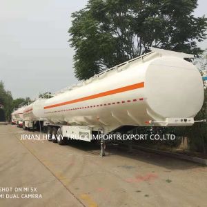 Tri Axles Aluminum Oil Fuel Tank Semi Trailer 6 Compartments