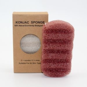 Wave Shaped Organic Skincare Body Bath Konjac Sponge