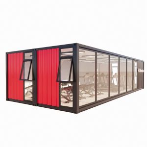 40ft Prefab Shipping Container Bar with 50/75/100mm Wave Sandwich Panel Walls