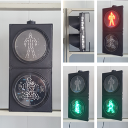 200MM 2-Aspect RG Dynamic Pedestrian Road Traffic Light 270*110*650MM