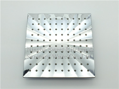 Double face ABS Chrome plating single function shower head hand shower set square overhead shower rain shower