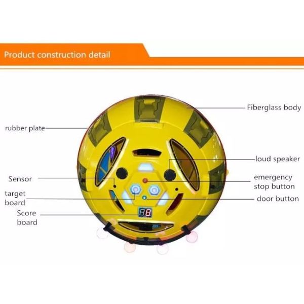 Space Capsule Kids Electric Car Battery Operated 360 Degree Rotation