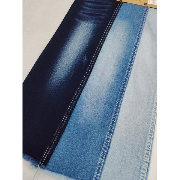 Dual-Core Siro Yarn Cross Slub 85%Cotton Stretch Denim Fabric 12S For Jeans Or Coat