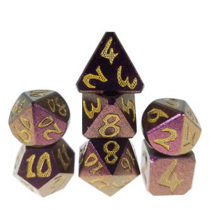 Card Game RPG Dice Set ZincFor Dungeons And Dragons​ Metal Polyhedral Black