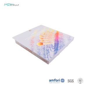 Gold Synthetic Hair Makeup Brushes Travel Kit With Plastic Handle