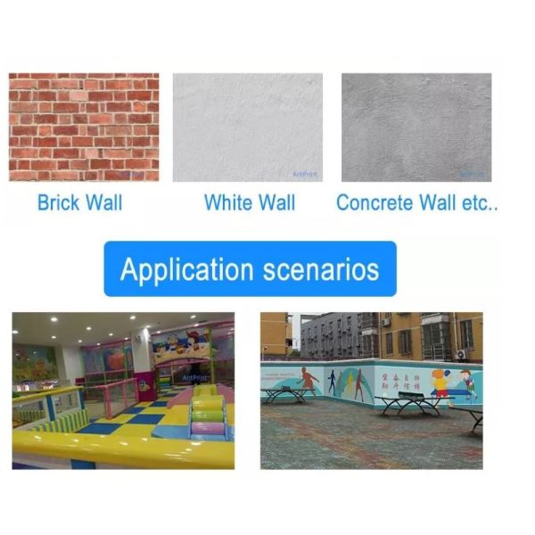 CMYK Color EPSON DX-10 1920X1080 Wall Painting Machine