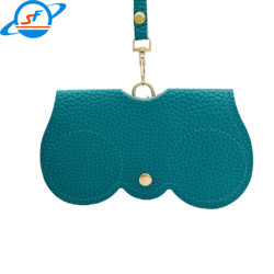 High Durability Leather Folding Sunglasses Case Customized Packings