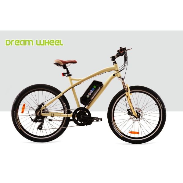 32km/H Mens Mid Motor Electric Bike , 36V 350W Mid Motor Electric Mountain Bike