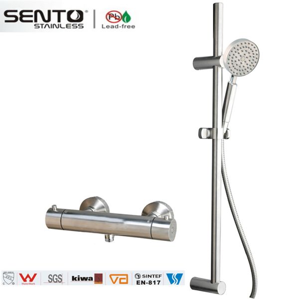 Buy Multifunction thermostatic rain shower head shower bath faucet set at wholesale prices