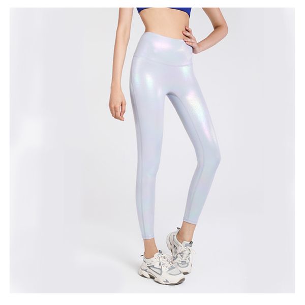 Yoga Shiny Bronzing Workout Leggings Tights High Waist Hip Lift Fitness Yoga Tights